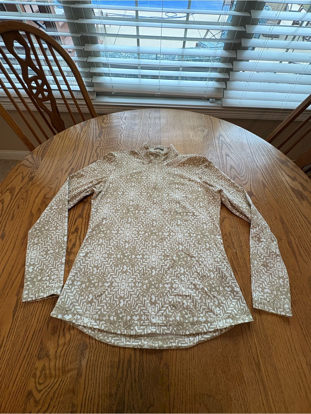 J.McLaughlin Bedford Top LS Catalina Cloth Jacket Beige 1/4 Zip Tennis Prep EUC